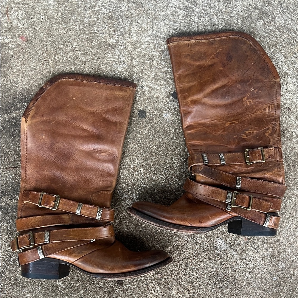 Freebird drove slinger brown boots size 7